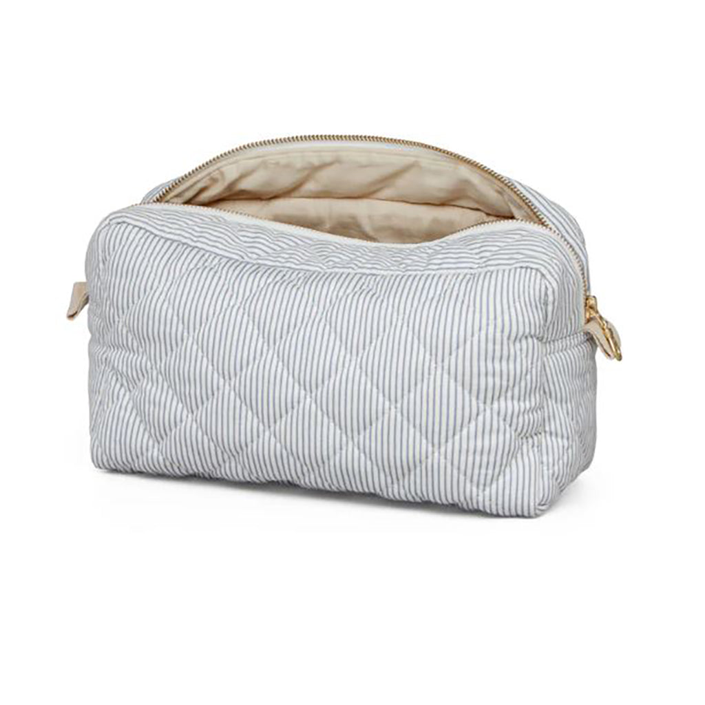 Cam Cam Quilted Toiletry Bag, Classic Stripes Blue/Praline
