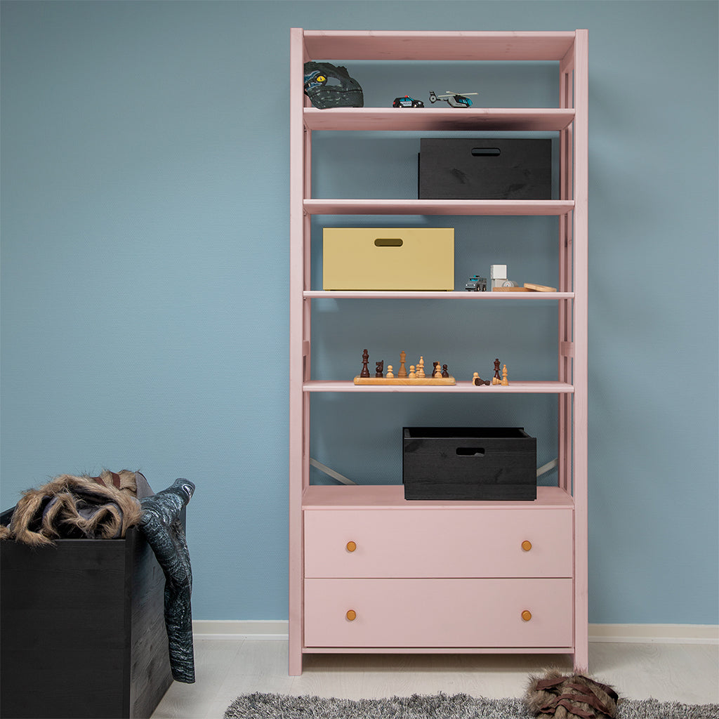 By Aulum Vangså shelving unit with storage, H: 179 x W: 83 cm – Blush