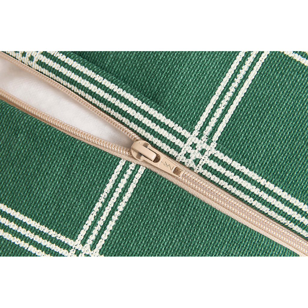 Nobodinoz Vibes Armchair Bean Bag, Green White Windowpane