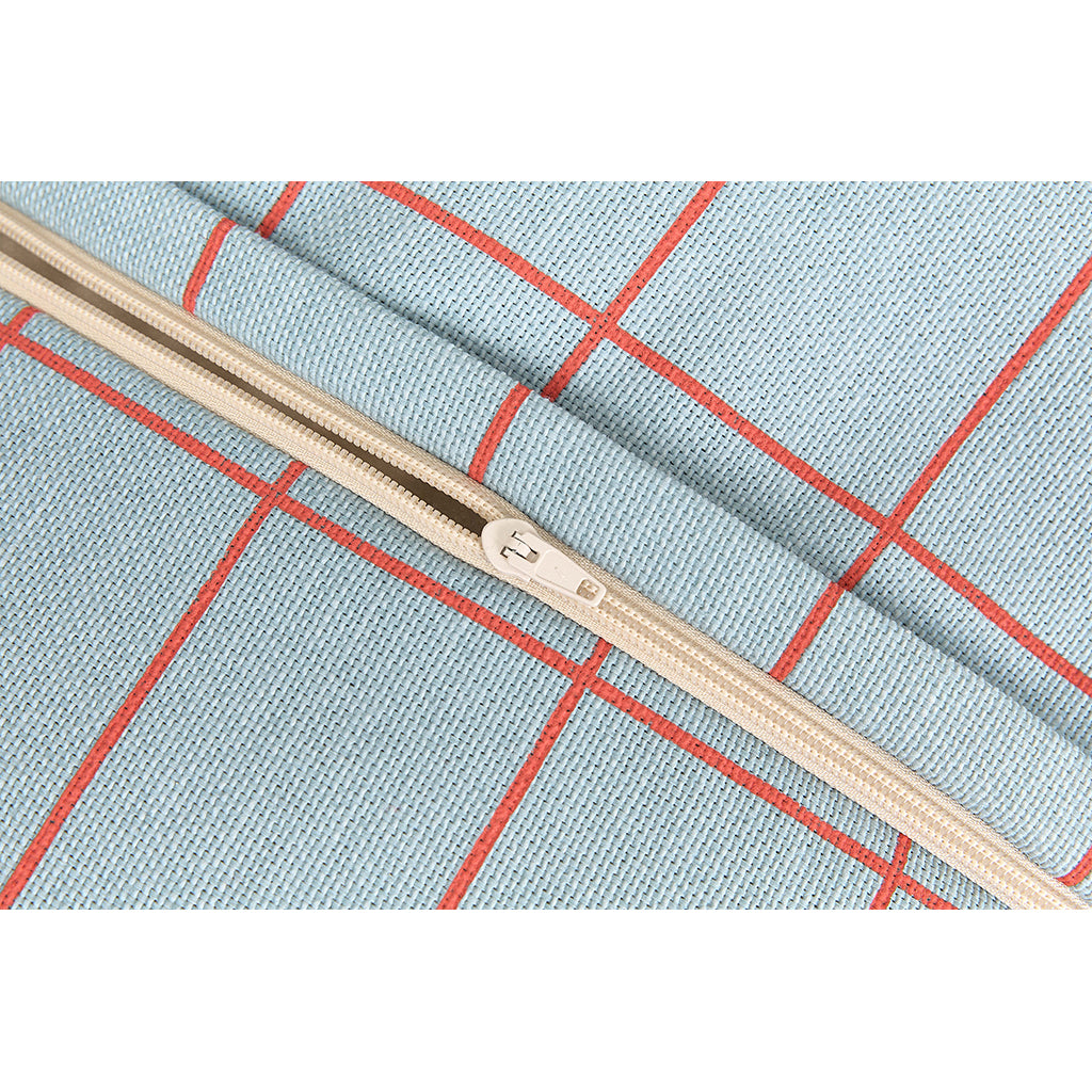 Nobodinoz Vibes Bean Bag Armchair, Blue Red Grid