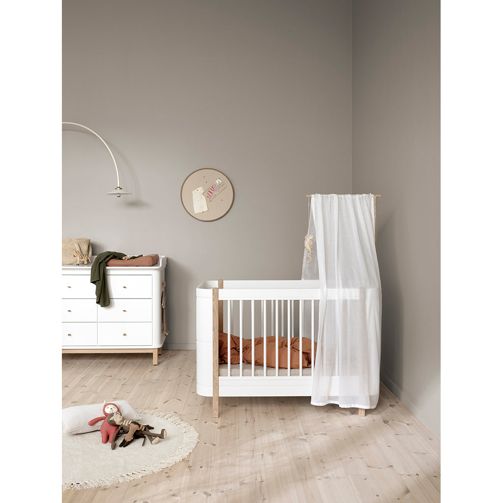 Oliver Furniture Wood Mini+ Basic Canopy Bed, White