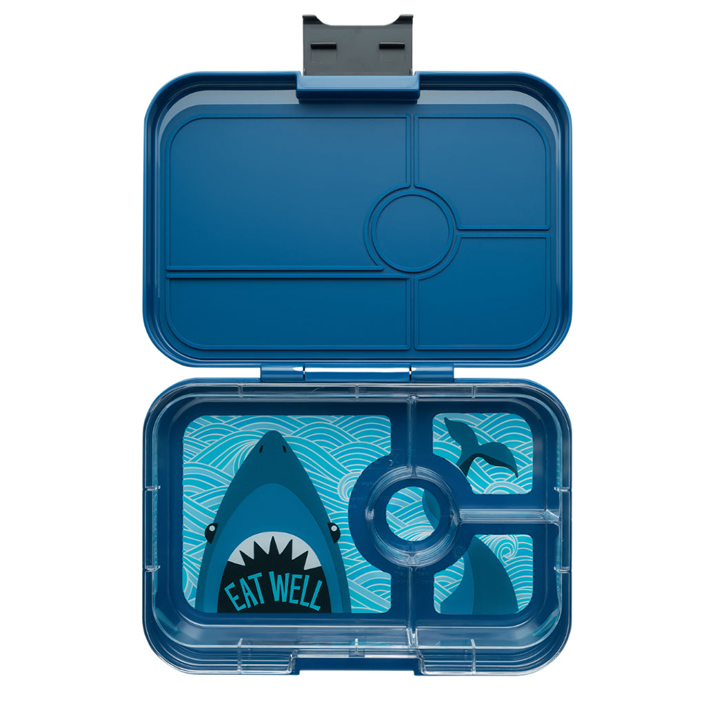 Yumbox XL Lunchbox with 4 Compartments, Tapas - Monte Carlo Blue/Shark