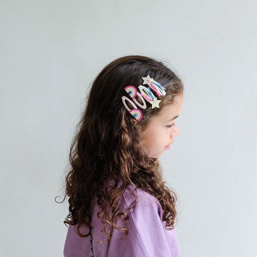 Mimi & Lula - 4 Hair Clips - Disco Over the Rainbow Dancing Queen