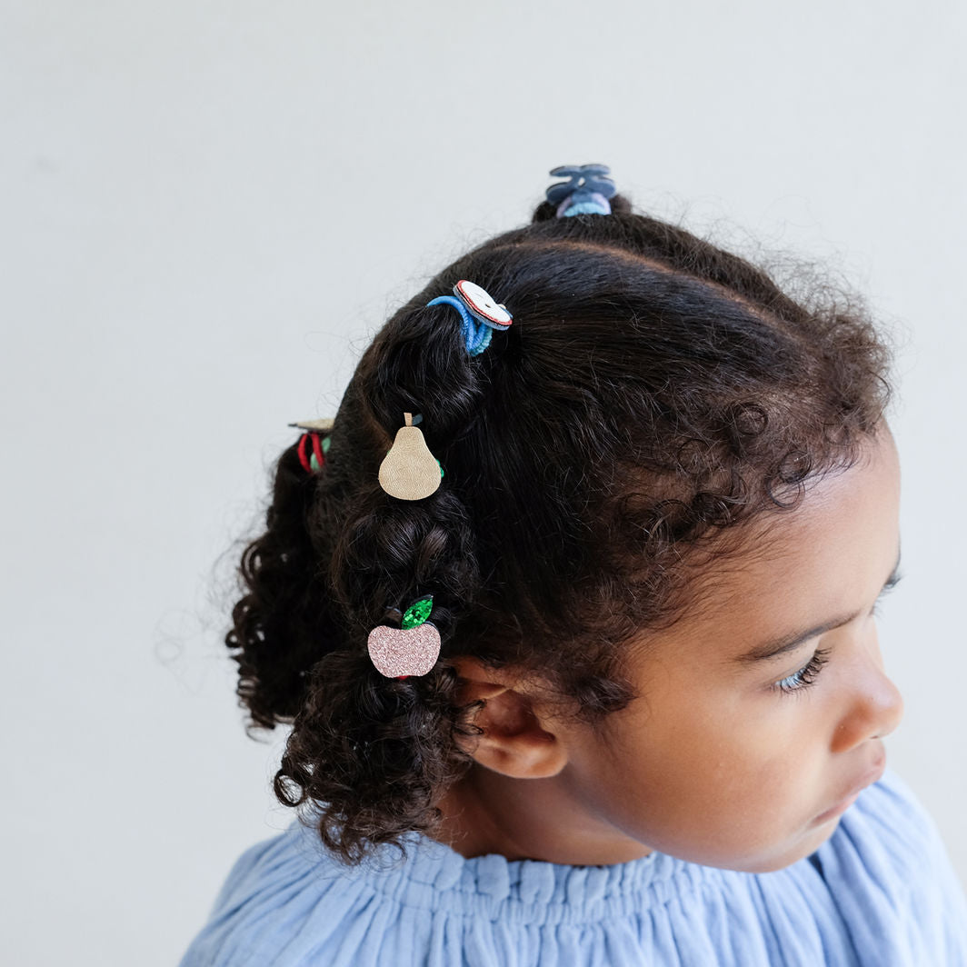 Mimi & Lula - 8 Hair Elastics - Mini Fruity Mushroom Village