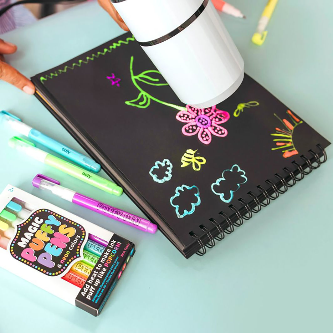 Ooly, Magic Puffy Pens – Set of 6 Neon Colors