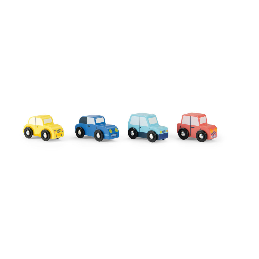 Moulin Roty Wooden Cars, Set of 4 - Avenue du Moulin