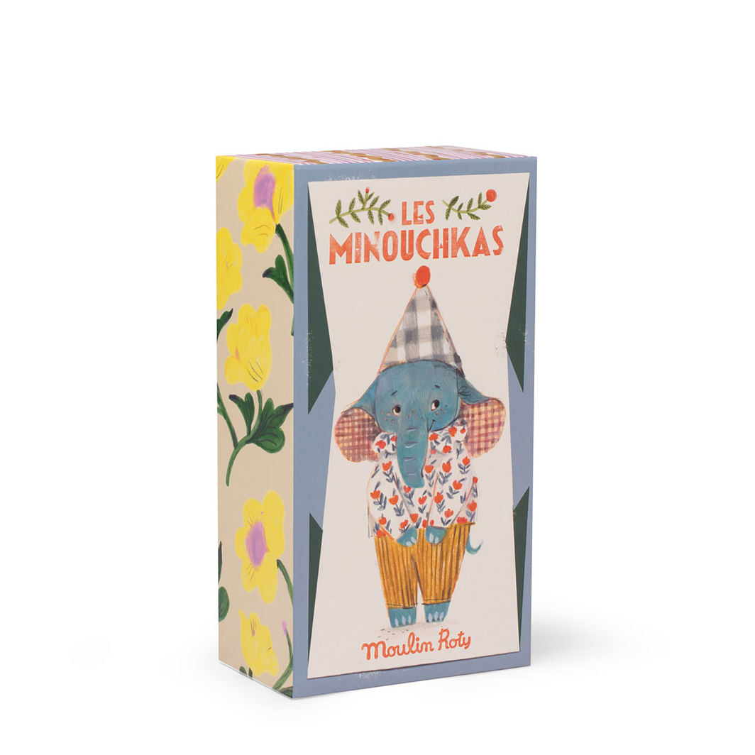 Moulin Roty Plush Toy, Elephant 25cm - Pablo Les Minouchkas