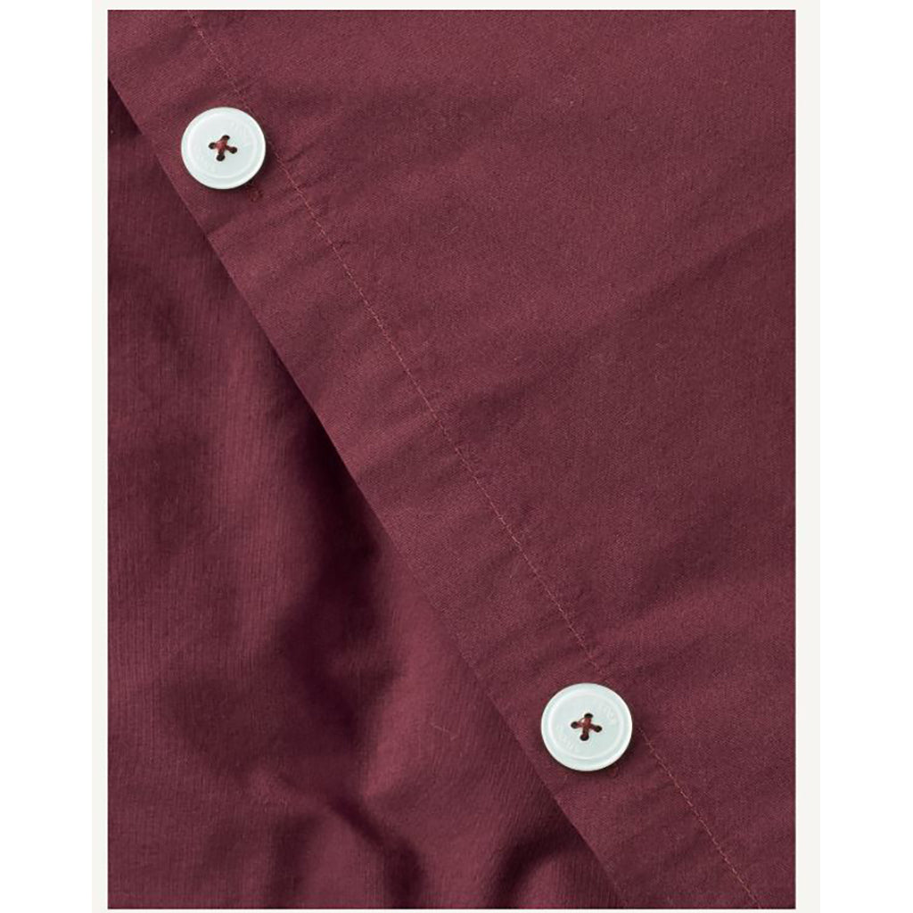 Studio Feder Baby Bedding Set, Organic Percale – Burgundy