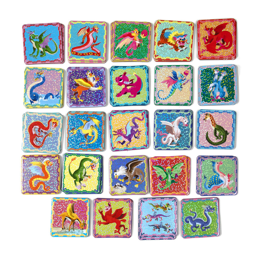eeBoo Memory Game, Dragons and Glitter