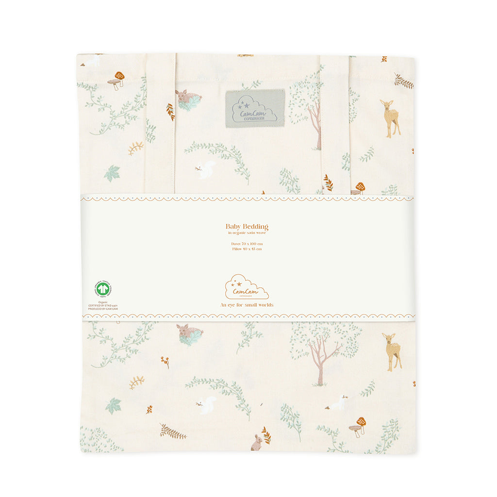 Cam Cam Bedding Set, Baby, 70x100cm - GOTS - Woodland