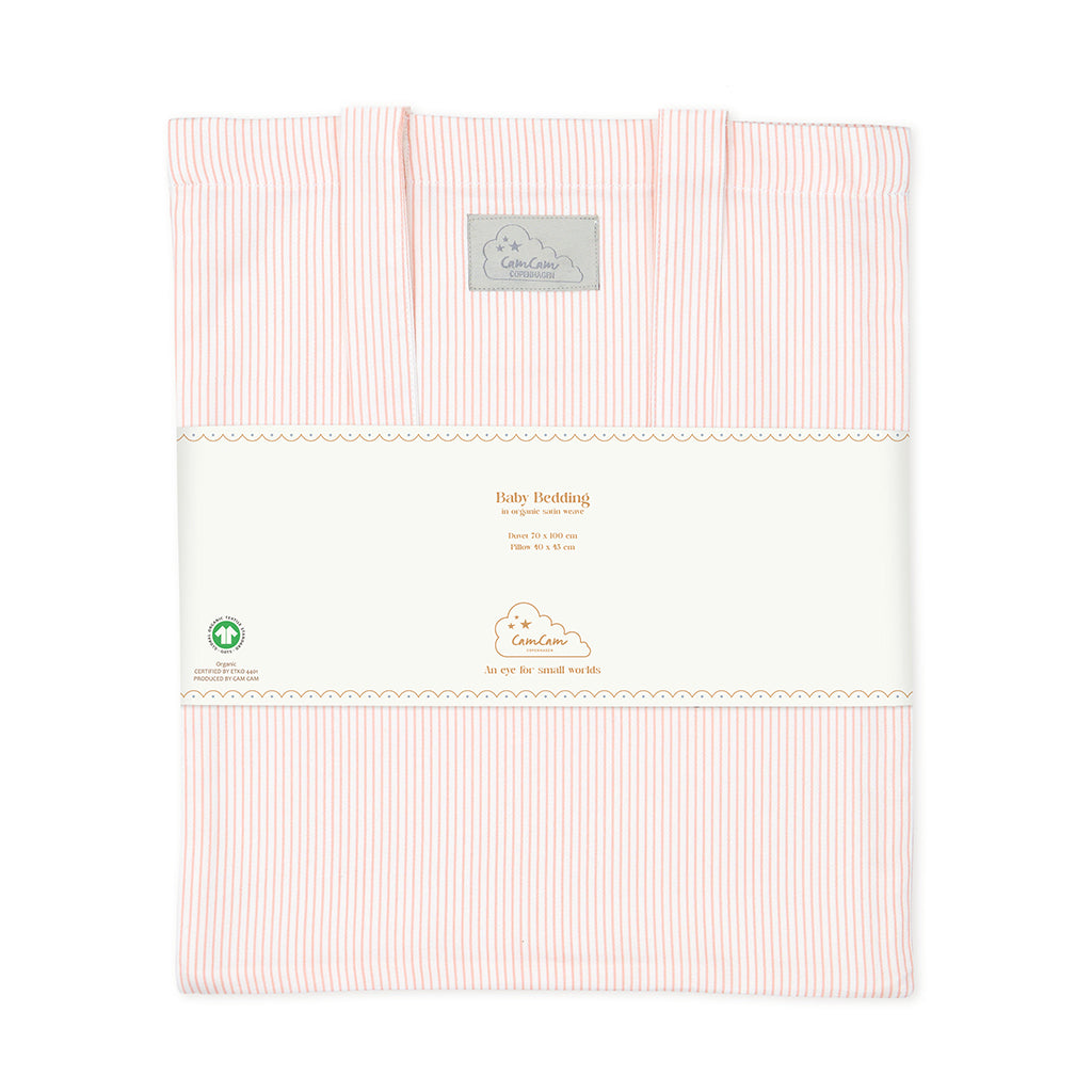 Cam Cam babysengetøj, økologisk, GOTS - Classic Stripes Rose