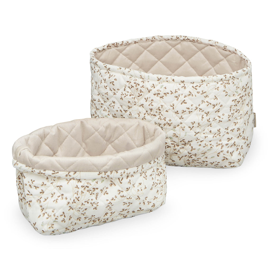 Cam Cam Quilted Fabric Storage Basket Set, 2 pcs, OCS - Lierre/Almond