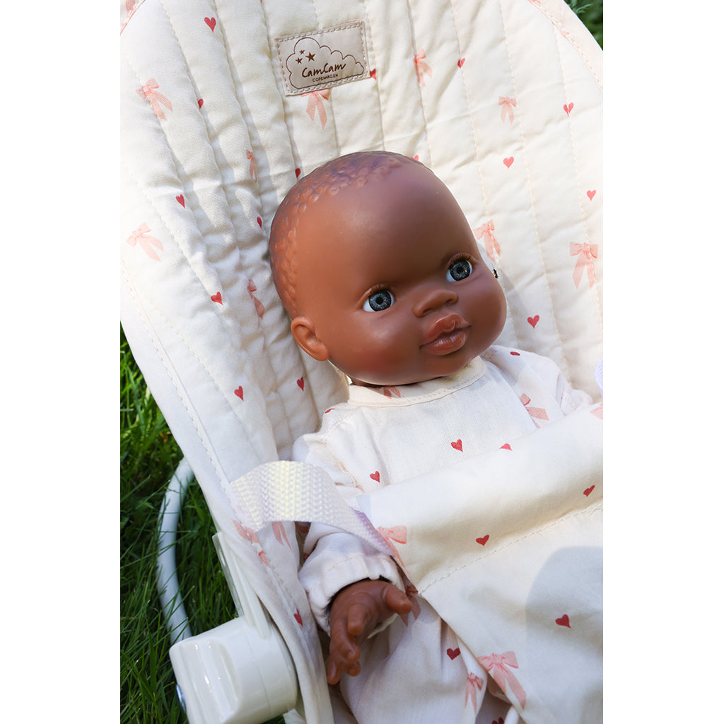 Cam Cam Doll Clothes, GOTS - Dress, Shorts, and Hat - Bows