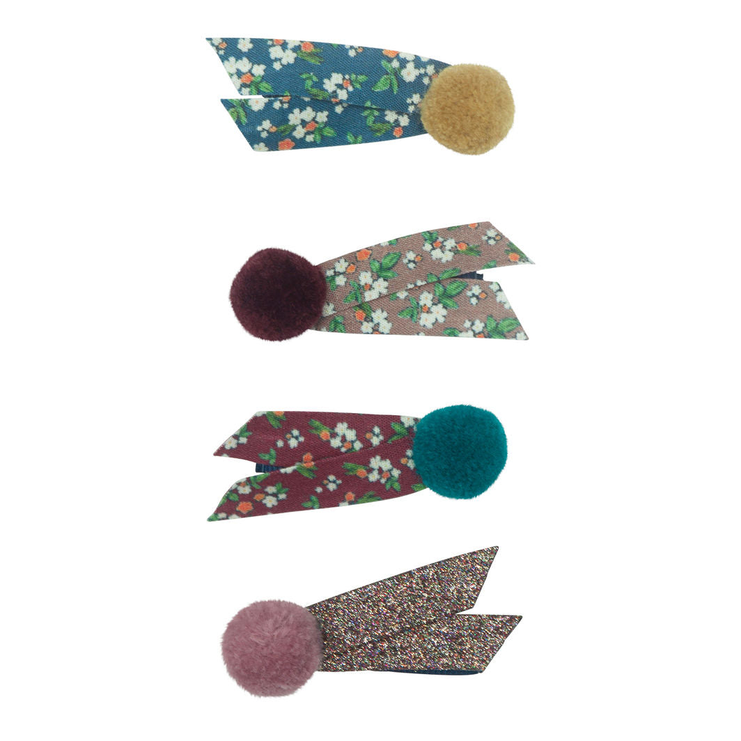 Mimi & Lula, 4 Hair Clips - Pom Pom Into the Woods
