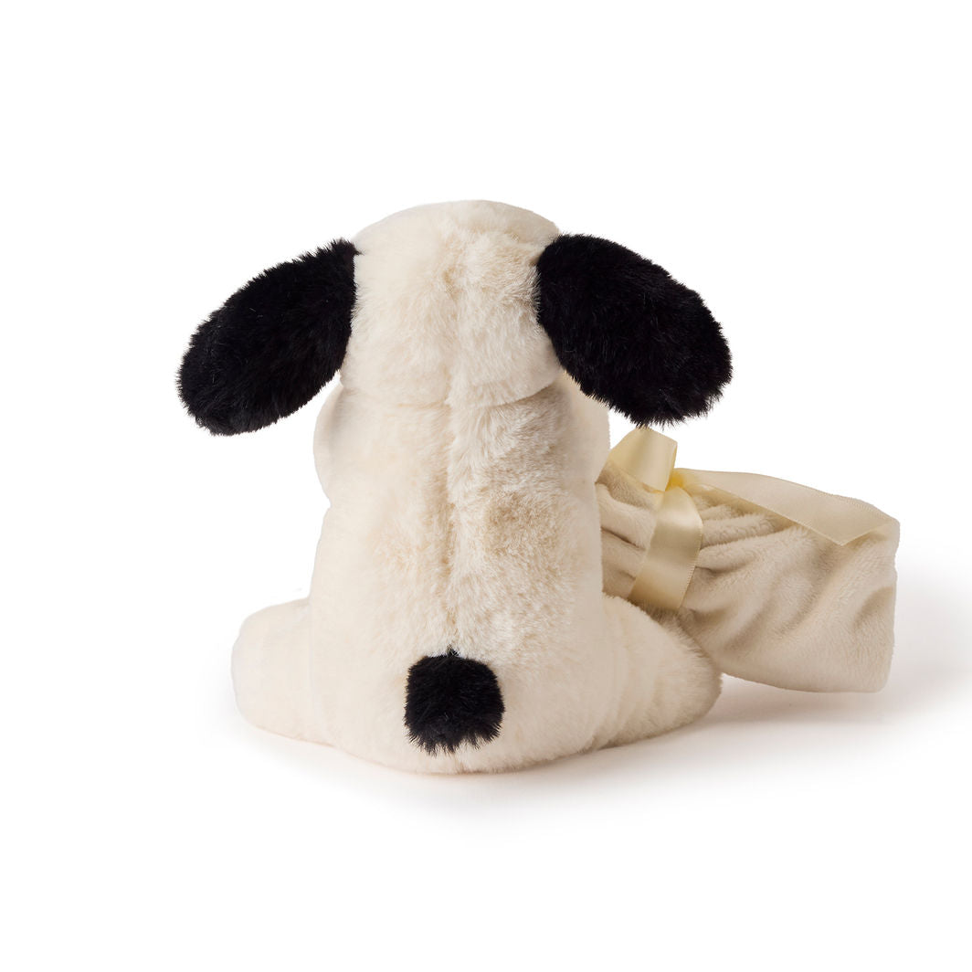 Teddy Hermann Comfort Blanket, Dog - Black and White