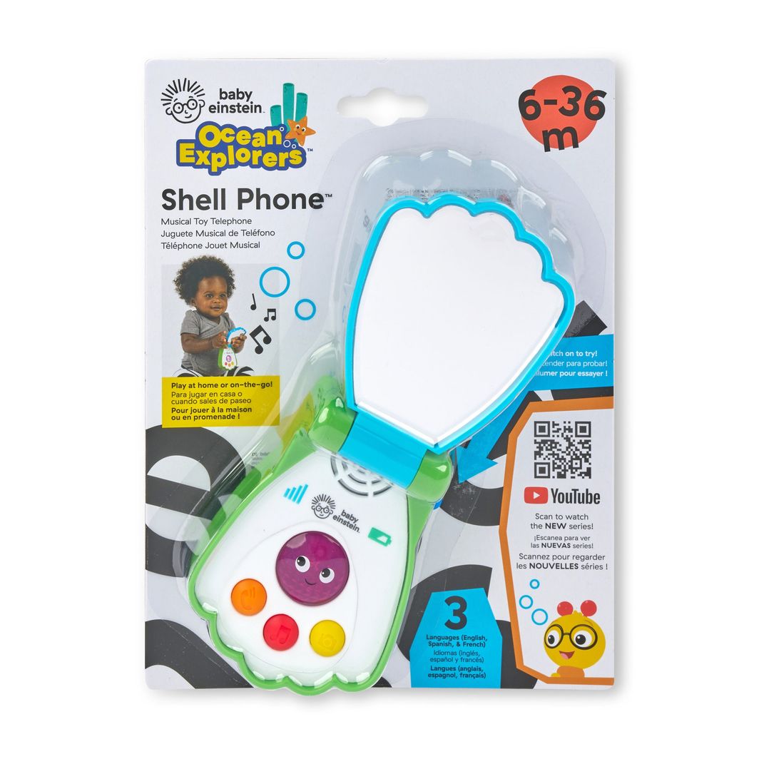 BABY Einstein Baby Toy, Seashell Mobile Phone – Ocean Explorers