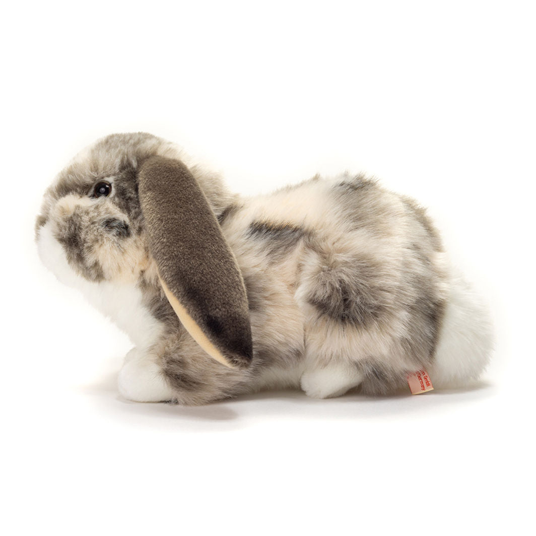 Teddy Hermann - Grey-White Lying Rabbit, 30 cm