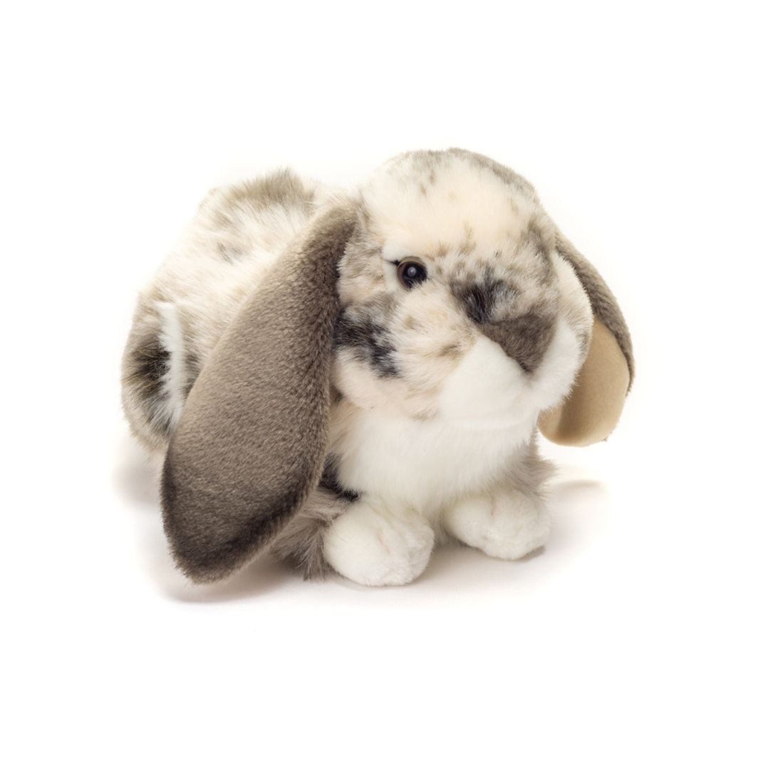 Teddy Hermann - Grey-White Lying Rabbit, 30 cm