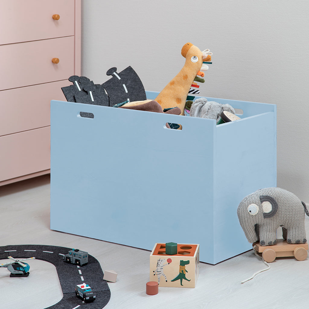 By Aulum Dana Storage Box with Wheels, Available in 30 or 40 cm Depth - Himalayan Blue