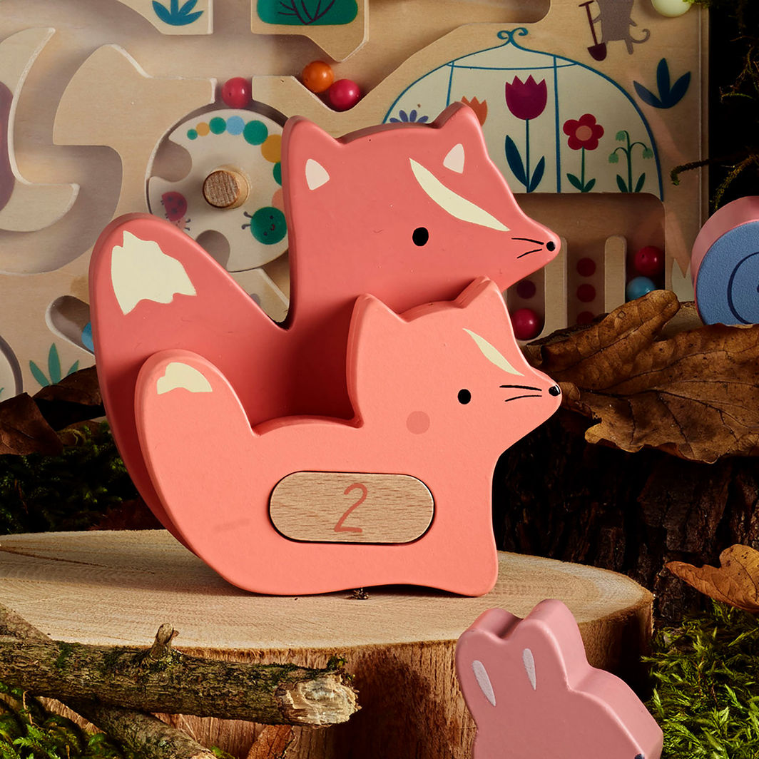 Vilac - Puzzle Blocks 20 Pieces - Baby Animals