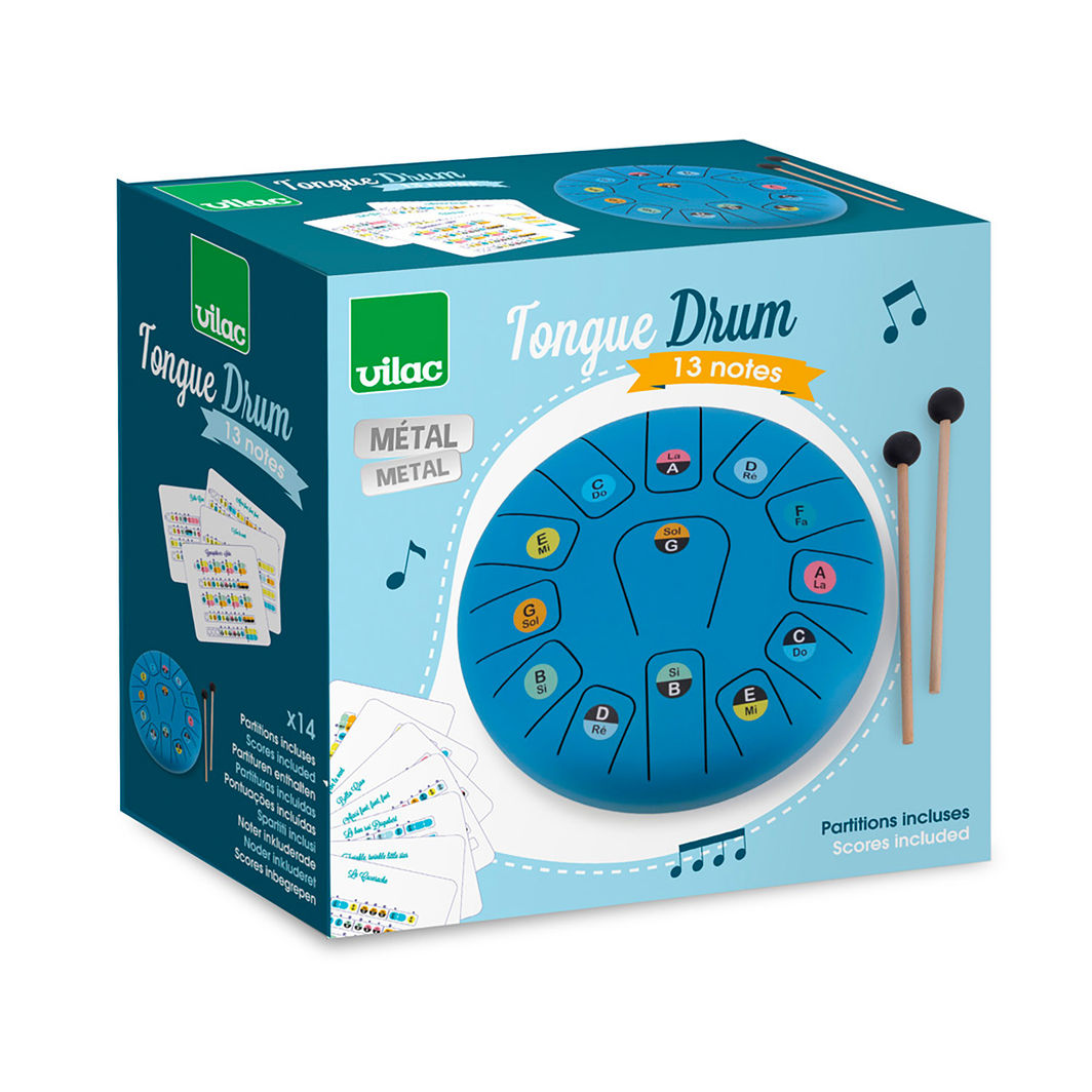 Vilac Musical Instrument, 13-Tone Tongue Drum
