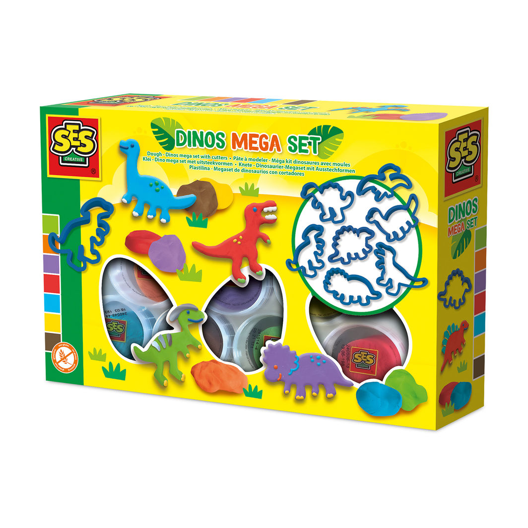 SES Creative, Modeling Clay - Dino Mega Set with Cutters