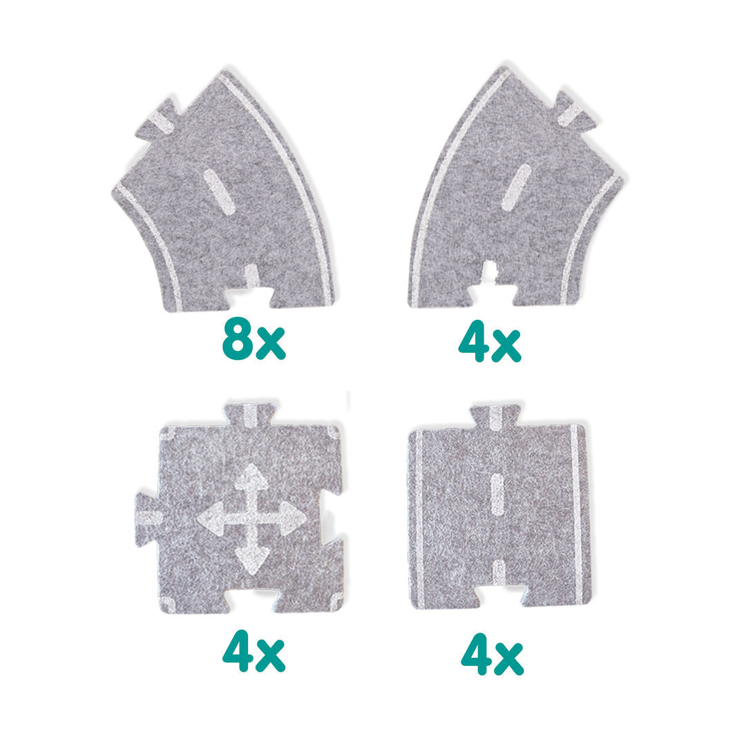 SES Creative, Felt Road Set – 20 Pieces