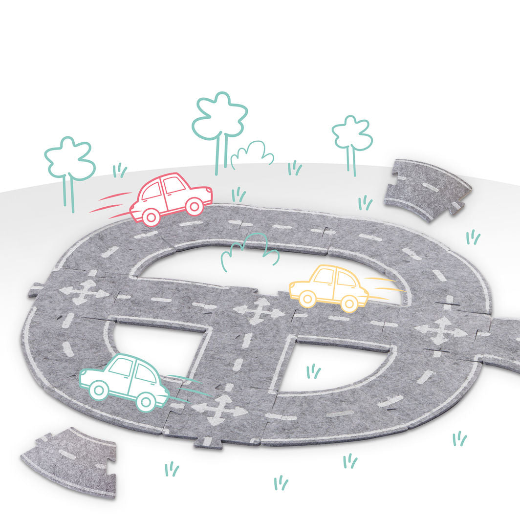 SES Creative, Felt Road Set – 20 Pieces