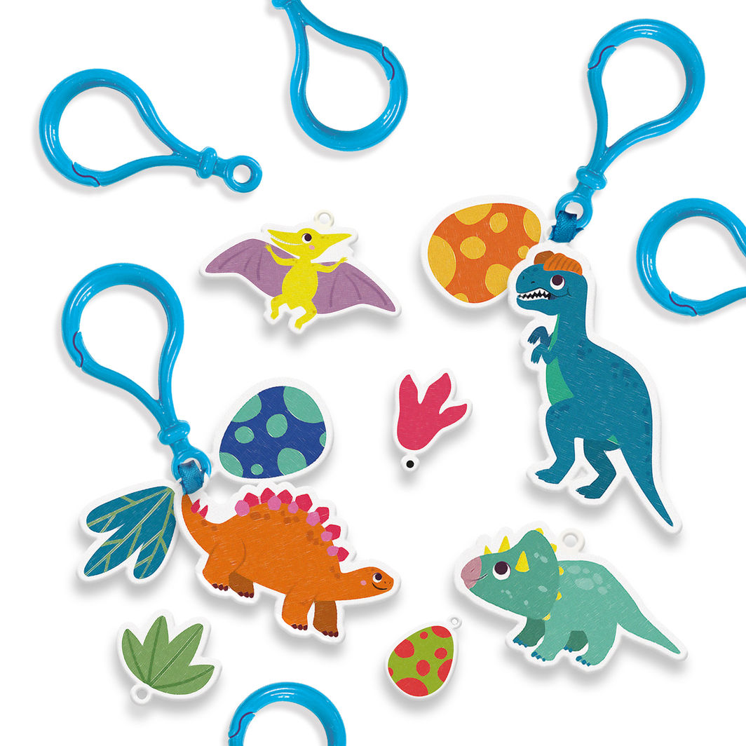 SES Creative Shrink Plastic, Dinosaur Keychains