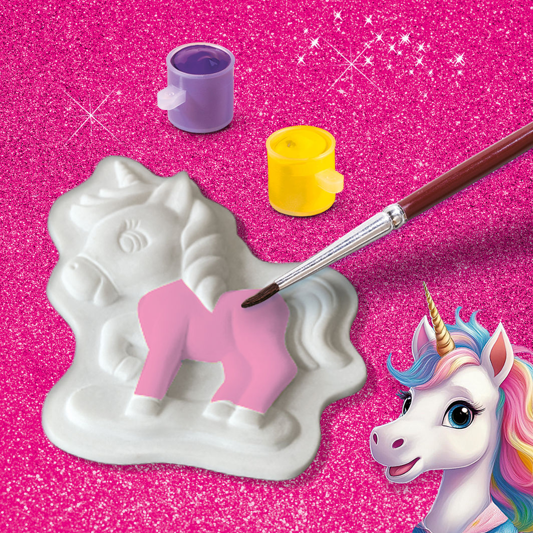 SES Creative Pour & Paint in Plaster, Unicorn Babies
