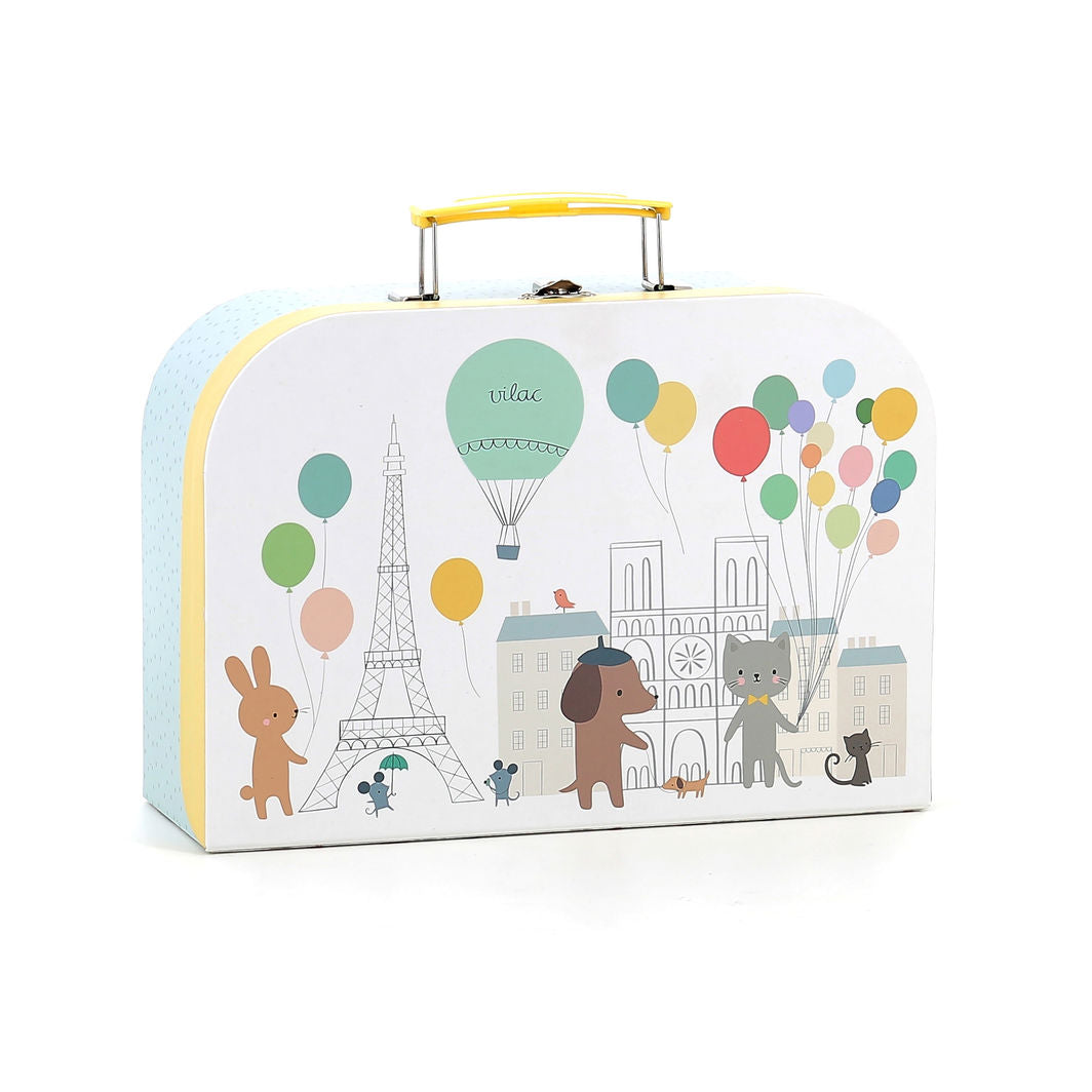 Vilac Musical Tea Set in Metal with Suitcase, Paris