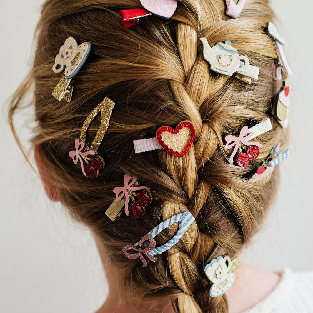 Mimi & Lula 8 Hårclips - Fancy Cherries