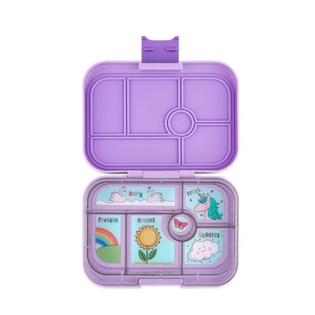 Yumbox madkasse m. 6 rum, Original - Enhjørning - lavendel