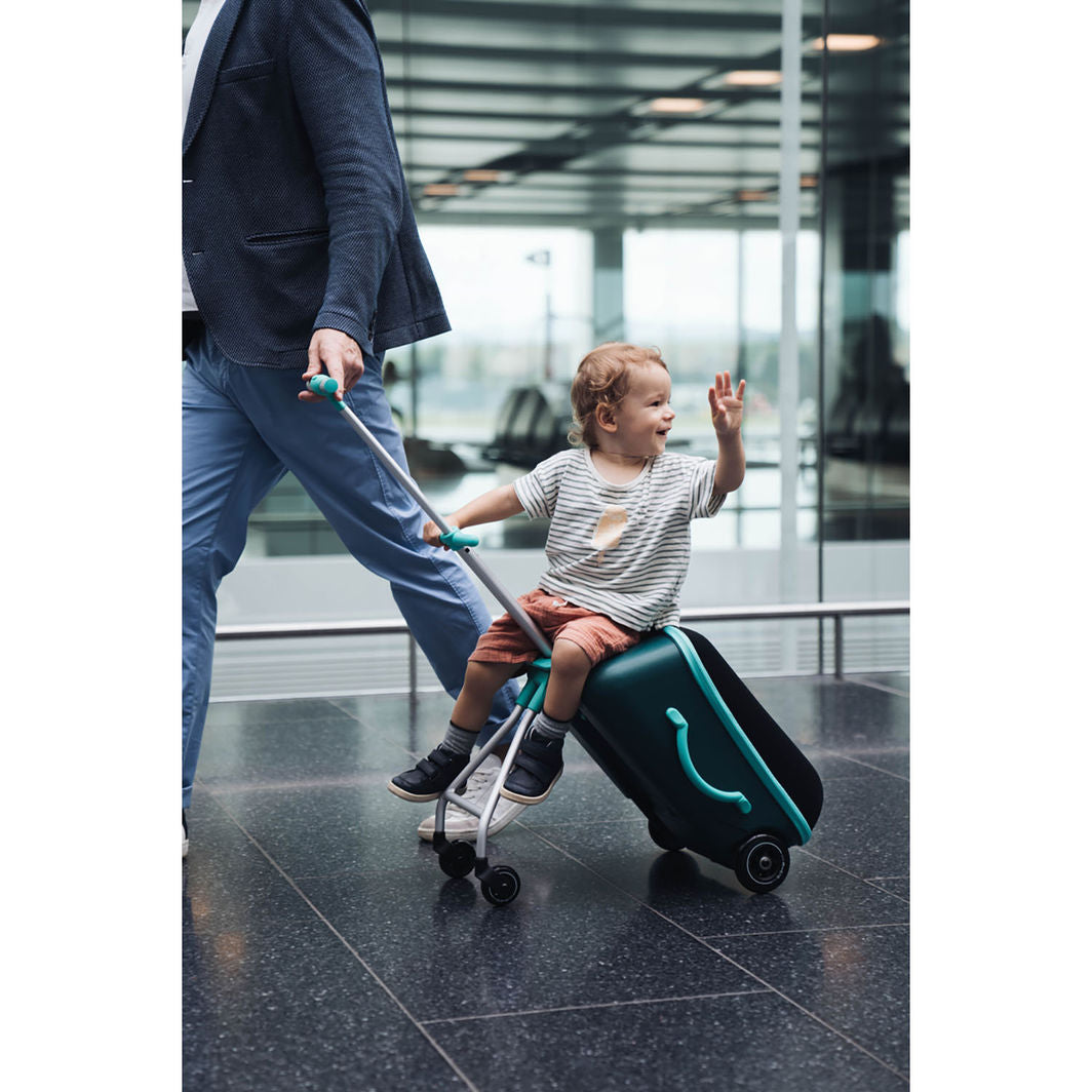 Micro Trolley Eazy Ride-On, Suitcase Kids Can Ride On - Forest Green