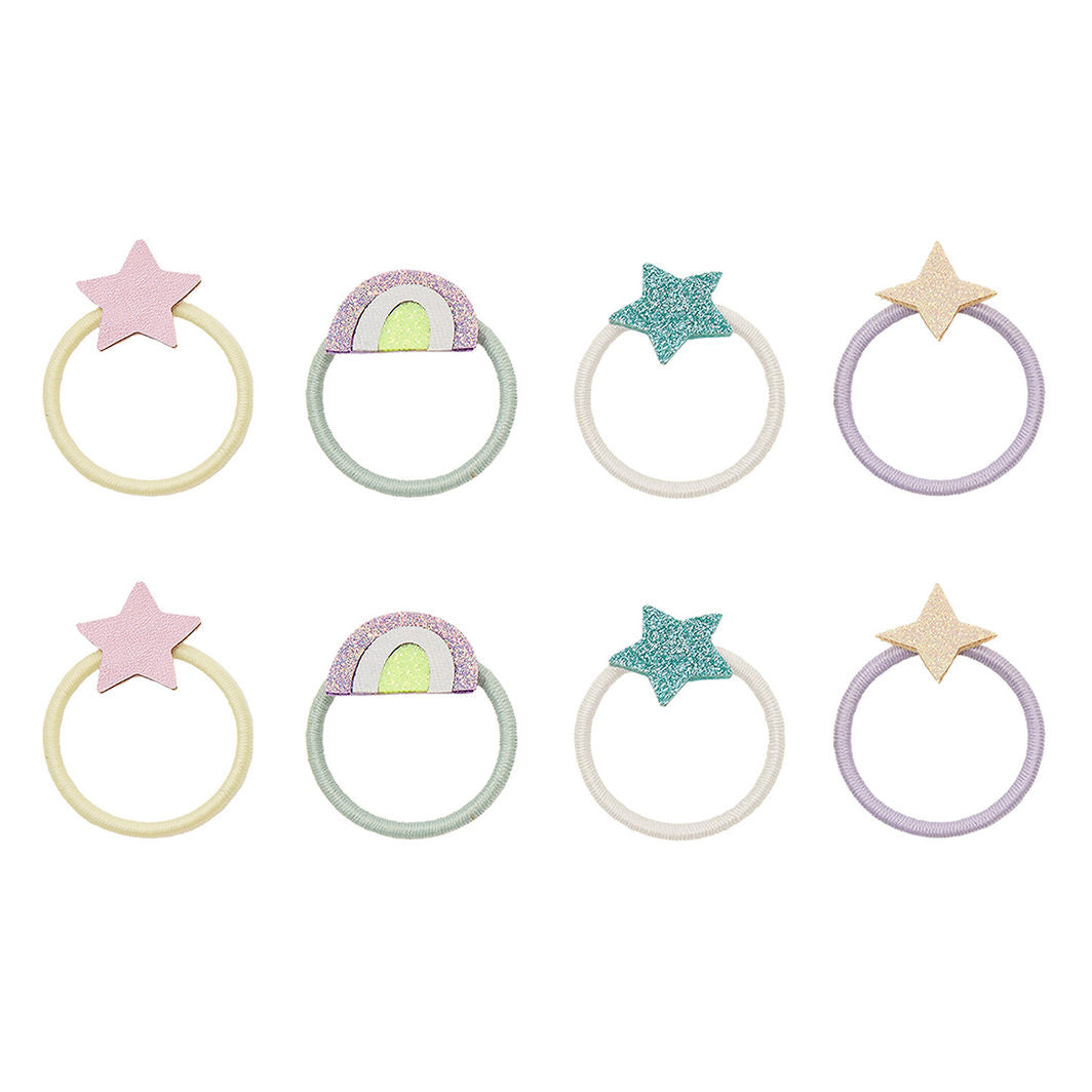 Mimi & Lula 8 hårelastikker, Mini Rainbow and Star My Little Unicorn