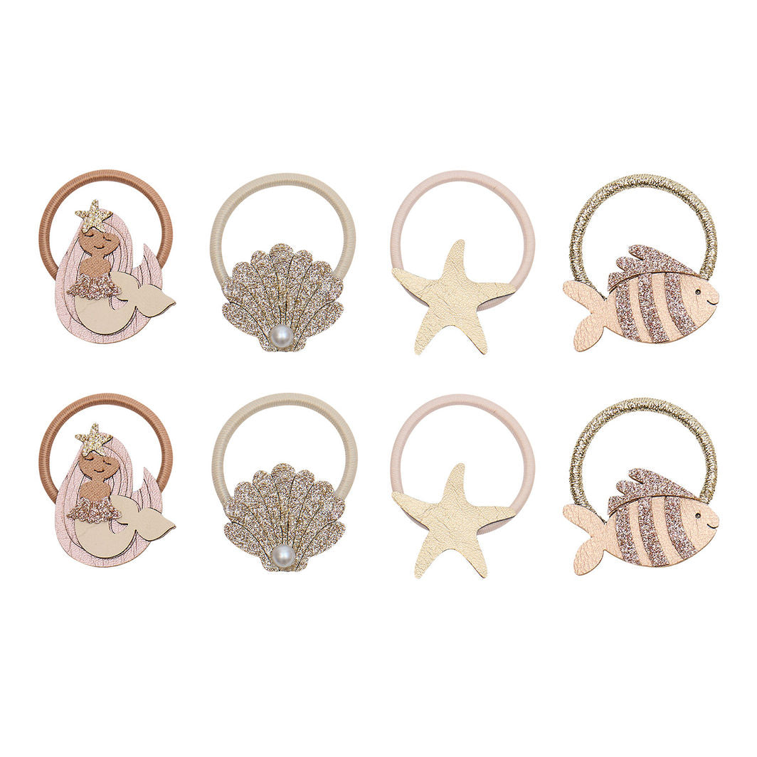Mimi & Lula 8 hårelastikker, Mini Mermaid Oceal Pearl
