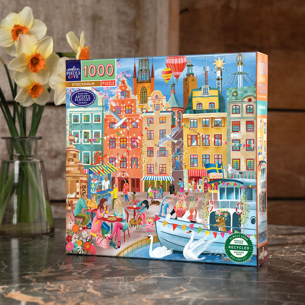eeBoo Jigsaw Puzzle 1000 Pieces, Stockholm