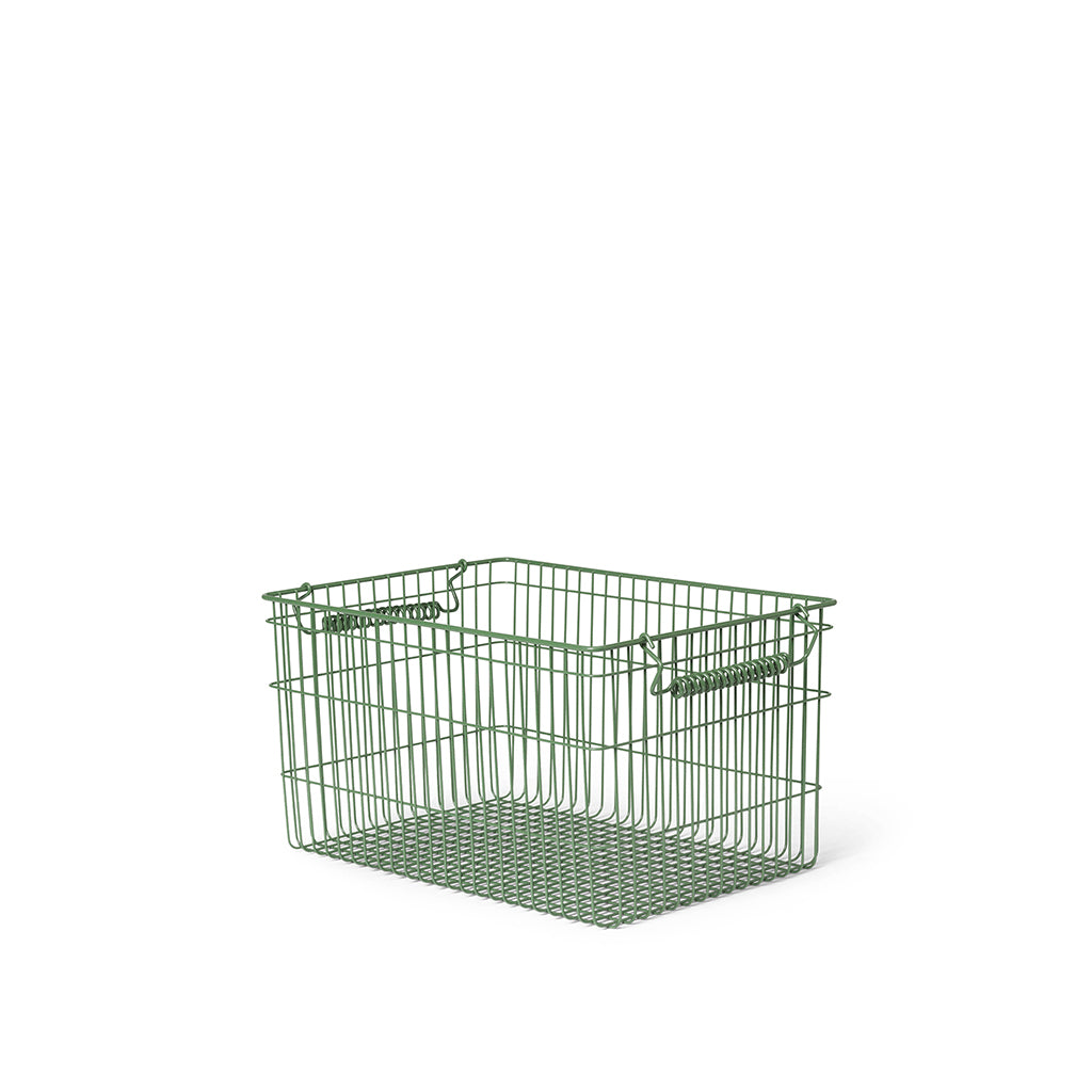 ferm Living wire basket, Cala Stackable Baskets, Set of 2 pcs. - Verdant Green