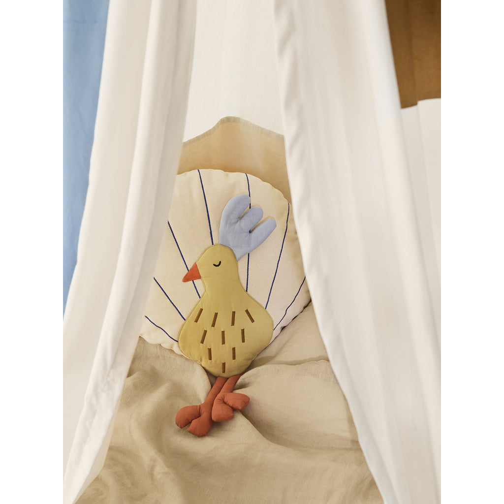 ferm Living Cushion, Peacock - Undyed/Silver Fern