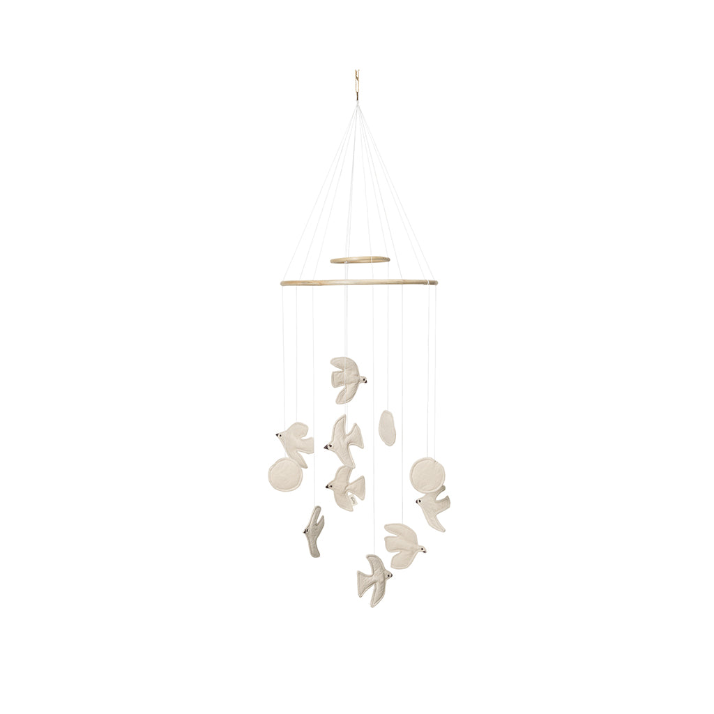 ferm Living Felt Mobile, Swif Bird Mobile - Undyed