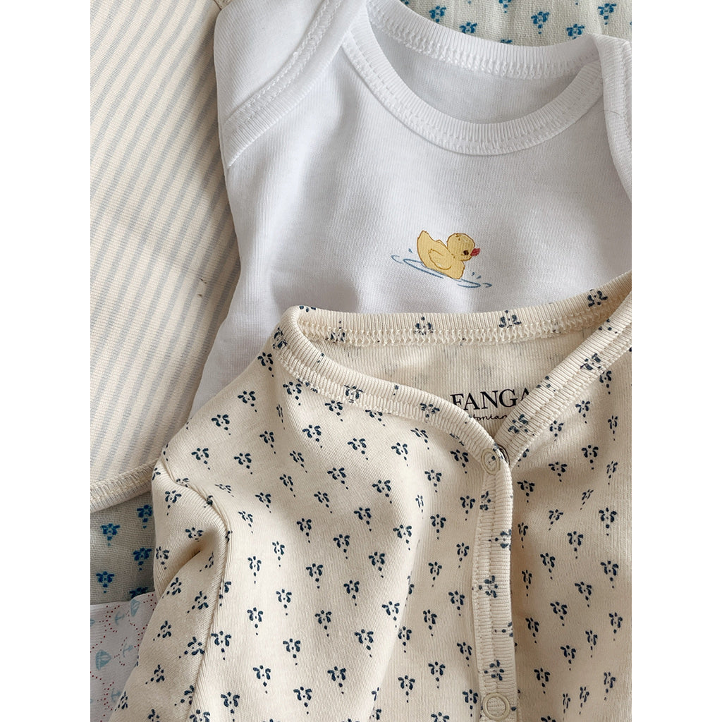 "Fanga Fontana Piscina Long-Sleeve Bodysuit, 2-Pack - Optic White"