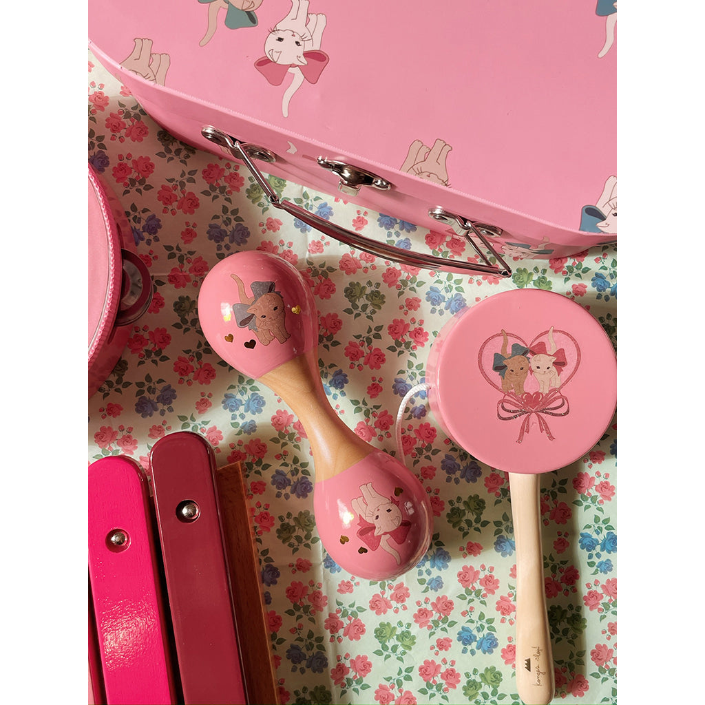 Konges Sløjd Musical Instruments in Suitcase, 4-Piece Set - Bow Kitty