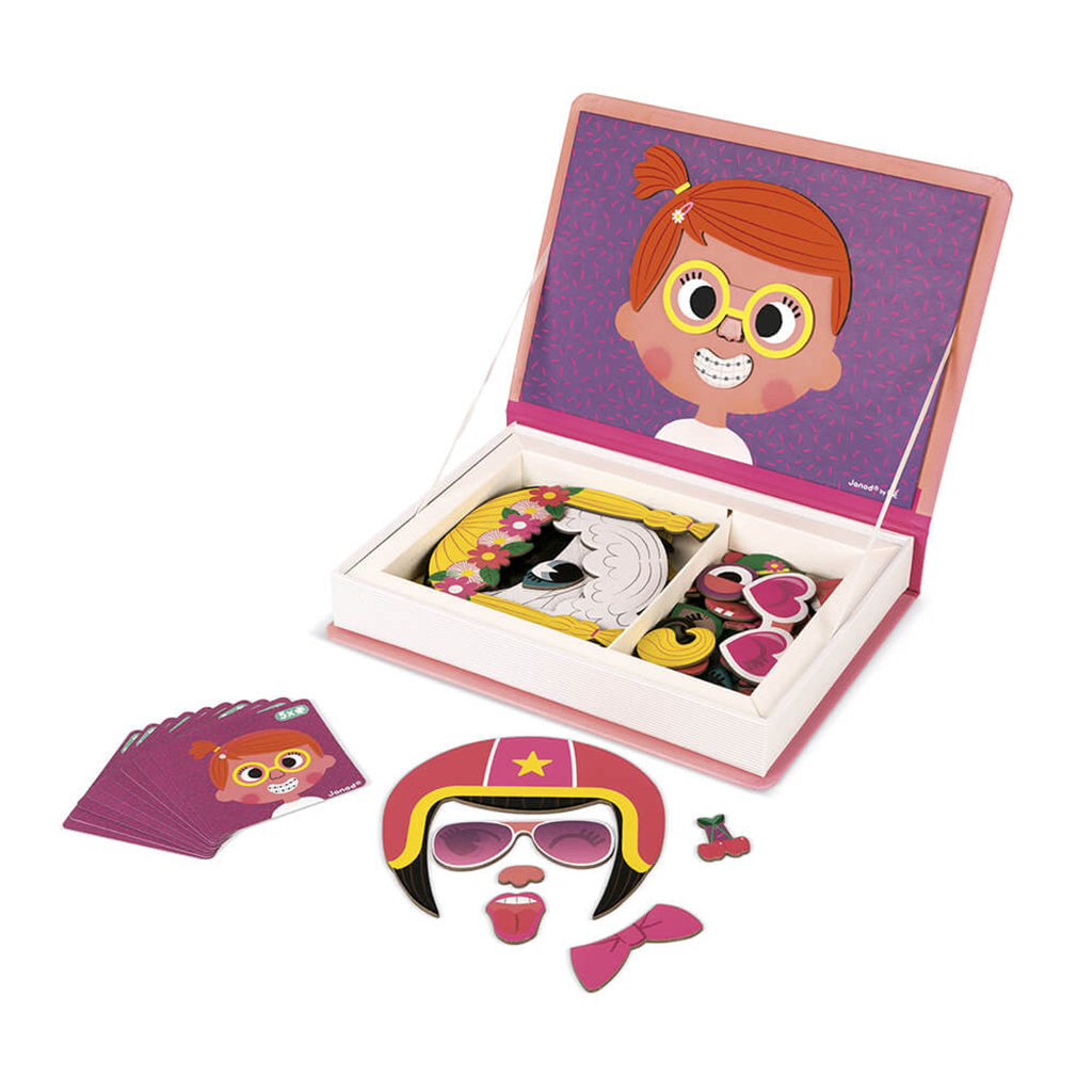 Janod Magnetic Book: Wacky Faces for Girls
