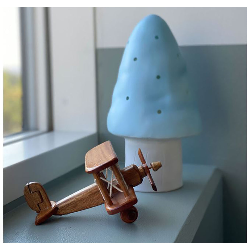 Mushroom Lamp, Small Mushroom - Light Blue