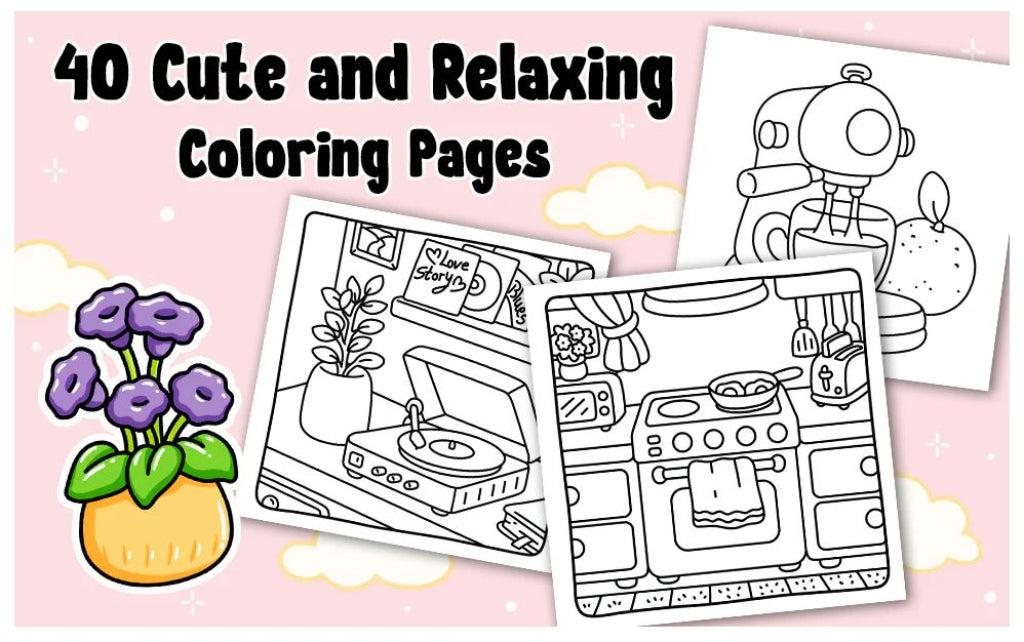 Cozy Girl Homebody Coloring Book