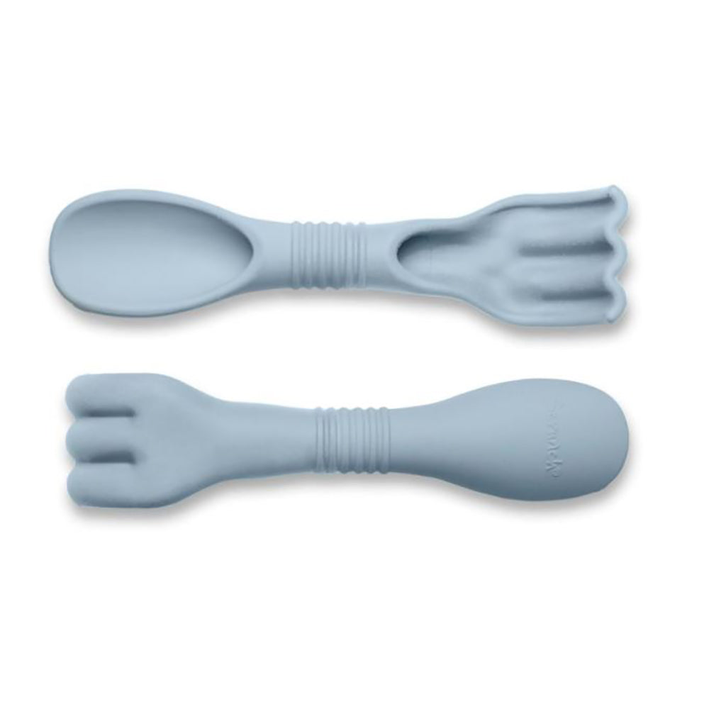 Scrunch Sand Toy, Shovel and Rake Combo - Double-Digger - Light Blue