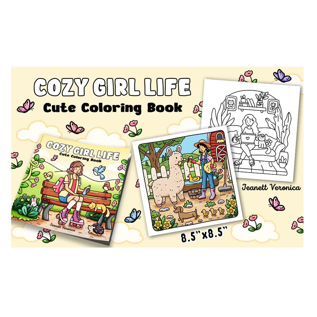 Cozy Girl Life Coloring Book