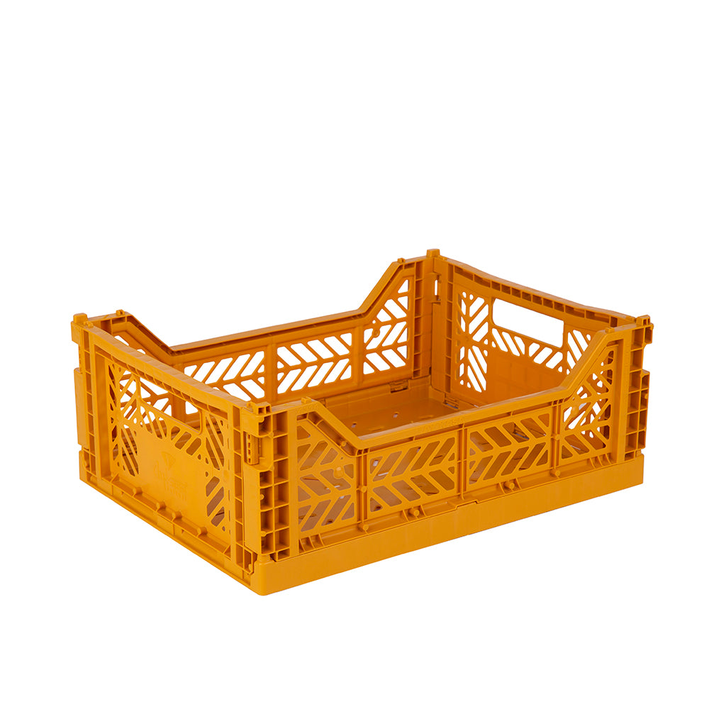 Aykasa Midi Folding Crate, Mustard