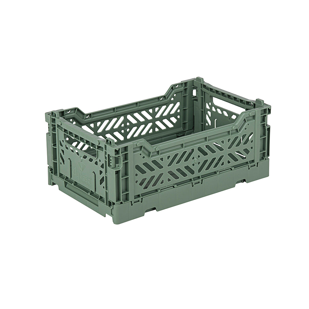 Aykasa Mini Folding Crate, Almond Green