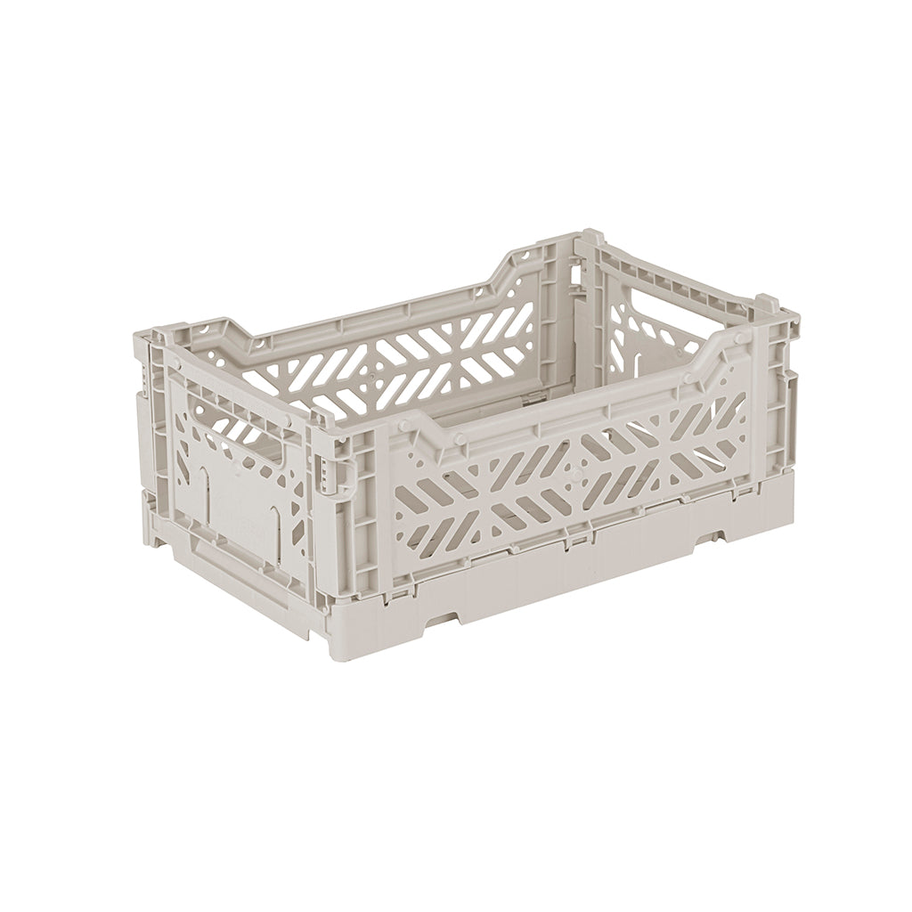Aykasa Mini Folding Crate, Light Grey